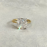 Cushion cut diamond ring