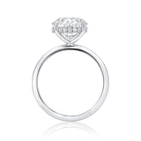 Solitaire Inspired Hidden Halo Oval Brilliant Cut