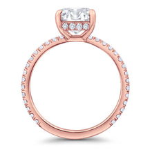 Emerald Cut Diamond Pave Engagement Ring