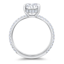 Emerald Cut Diamond Pave Engagement Ring
