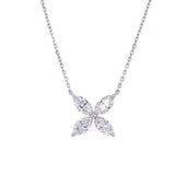 Floral Marquise Diamond Pendant