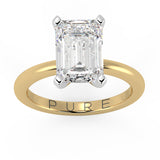 Emerald Cut Diamond Solitaire Engagement Ring