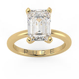 Emerald Cut Diamond Solitaire Engagement Ring