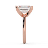 Emerald Cut Diamond Solitaire Engagement Ring