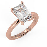 Emerald Cut Diamond Solitaire Engagement Ring