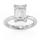 Emerald Cut Diamond Solitaire Engagement Ring