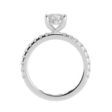 Balanced Hidden Halo Oval Brilliant Cut French Cut Pavè