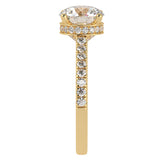 Perfect Round Brilliant Hidden Halo French Cut Pavé sides