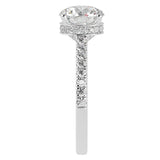 Perfect Round Brilliant Hidden Halo French Cut Pavé sides