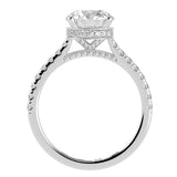 Perfect Round Brilliant Hidden Halo French Cut Pavé sides