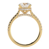 Perfect Round Brilliant Hidden Halo French Cut Pavé sides