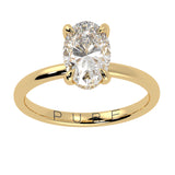 Hidden Halo Oval Brilliant Cut