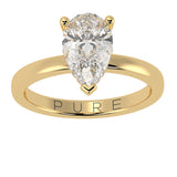 Hidden Halo Pear Brilliant Cut