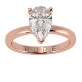 Hidden Halo Pear Brilliant Cut