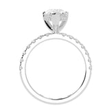 Hidden Halo Pear Brilliant Cut, With Side Diamonds
