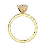 Hidden Halo Pear Brilliant Cut, With Side Diamonds