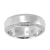 Best wedding band with side diamonds wedding band 6 mm +