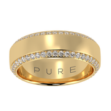 Best wedding band with side diamonds wedding band 6 mm +