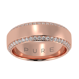 Best wedding band with side diamonds wedding band 6 mm +