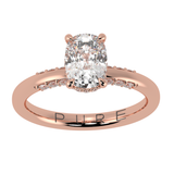 Cushion Diamond Yellow Gold With Unique Side Diamonds