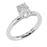 Cushion Diamond Yellow Gold With Unique Side Diamonds