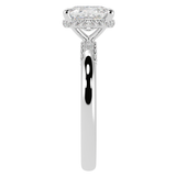 Cushion Diamond Yellow Gold With Unique Side Diamonds