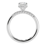 Cushion Diamond Yellow Gold With Unique Side Diamonds