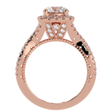 Twisted Sides Best Ever Halo Round Ring