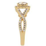 Twisted Sides Best Ever Halo Round Ring