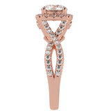 Twisted Sides Best Ever Halo Round Ring