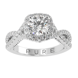 Twisted Sides Best Ever Halo Round Ring