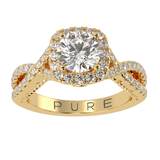 Twisted Sides Best Ever Halo Round Ring