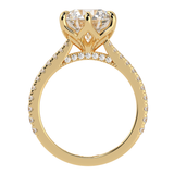 Complicated Six Prong Ring French Cut Pavè