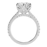 Complicated Six Prong Ring French Cut Pavè