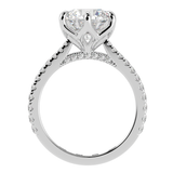 Complicated Six Prong Ring French Cut Pavè