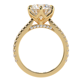 Complicated Six Prong Ring French Cut Pavè