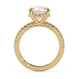 Round Brilliant Hidden Halo French Cut Pavé and complicated sides