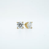 14K Gold, 3+ Carat Elegance: DEF VS1 Studs