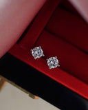 14K Gold, 3+ Carat Elegance: DEF VS1 Studs