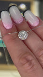 Classic Halo Round Brilliant Lab Grown Diamond Pendant Halo 1.20 carat.