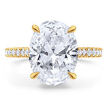 Side Edge Halo Ring & Oval Cut Diamond