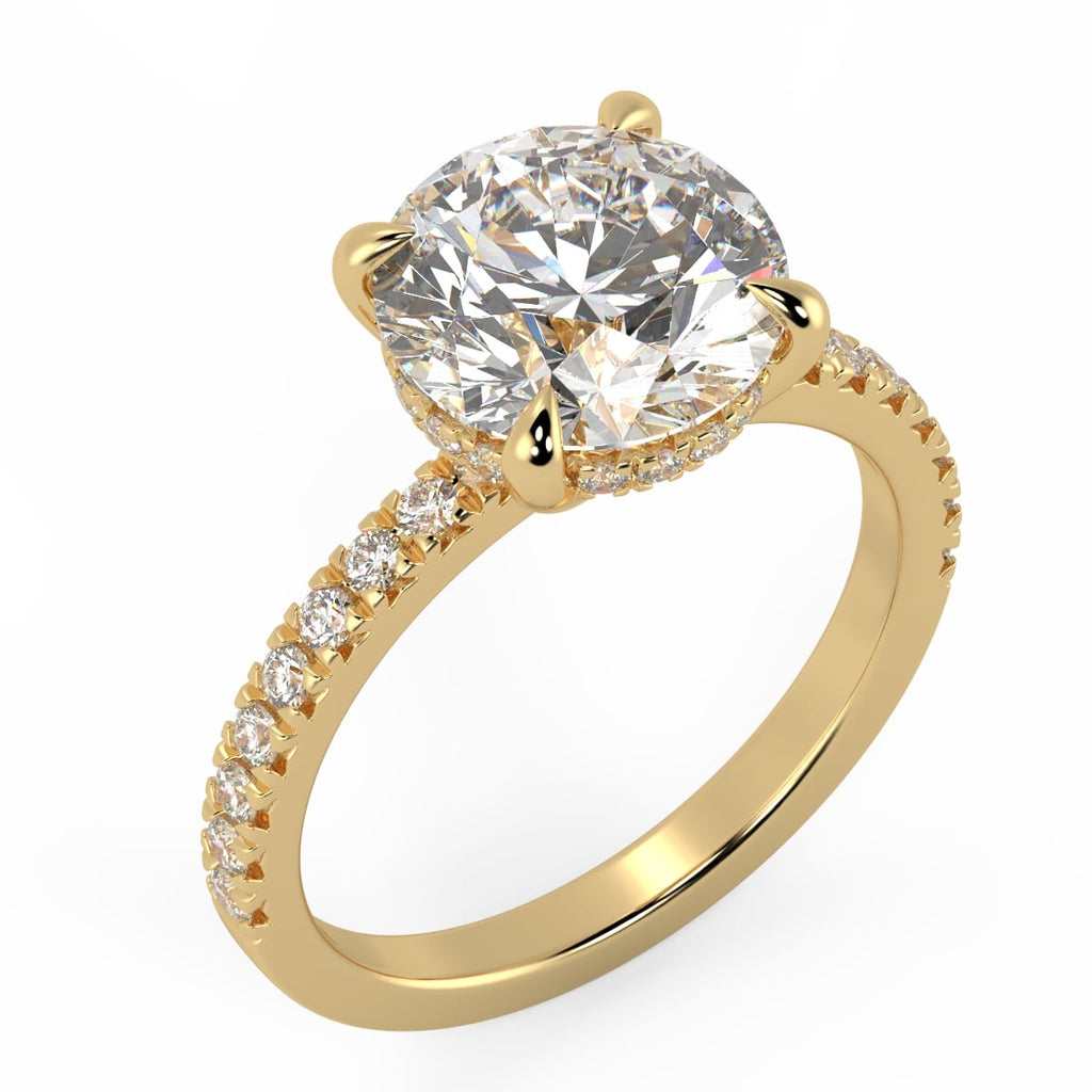 Yellow Diamond Halo Engagement Ring - DiamondNet