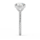 Four Prong With Side Diamonds