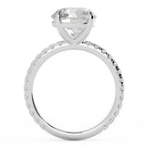 Four Prong With Side Diamonds