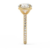 Four Prong With Side Diamonds