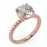 Four Prong With Side Diamonds