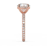 Four Prong With Side Diamonds