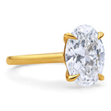 Clean Lines Oval Diamond Solitaire, with Rubies Inside.