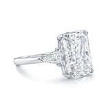 Elongated Radiant Diamond With Bullet Side Stones