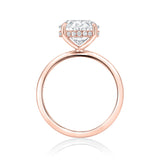 Solitaire Inspired Hidden Halo Oval Brilliant Cut